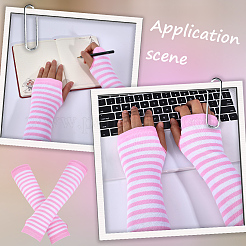 4 пара перчаток без пальцев из акриловой пряжи&nbsp;AJEW-DJ0001-58C