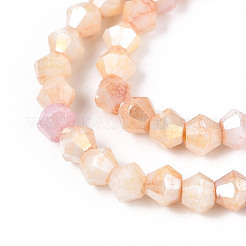 Нити из окрашенных стеклянных бусин с эффектом омбре&nbsp;LS-GLAA-T025-4mm-09A