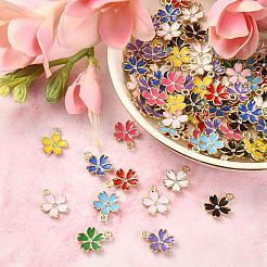 50шт 10 цвета сплава эмалевые подвески&nbsp;ENAM-CJ0003-68