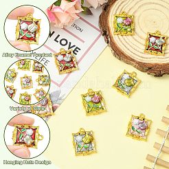 8 шт. подвески из сплава золотистого цвета из смолы 4 цветов&nbsp;FIND-CJ0004-91