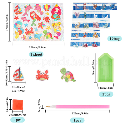 Набор наклеек на тему океана своими руками&nbsp;DIY-WH0453-30-1