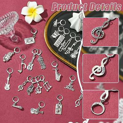 62 шт. 31-х стильные литые маркеры петель&nbsp;HJEW-CJ00058-1