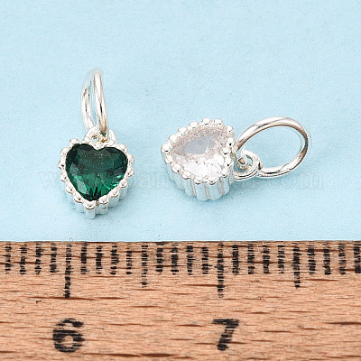 925 подвеска в форме сердца из стерлингового серебра с кубическими цирконами&nbsp;STER-T009-17S-1