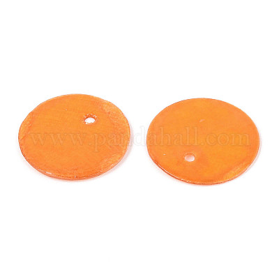 Шармы-диски из натуральной ракушки капиз&nbsp;LS-X1-BSHE-T014-02B-1