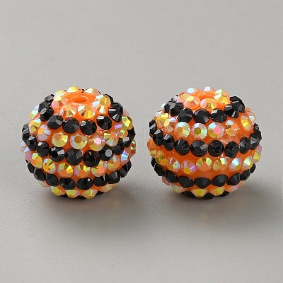 Тема Хэллоуина смоляные стразы бусины RB-WH0003-08O-1