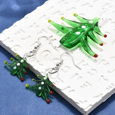 Рождественские украшения ручной работы лэмпворк SJEW-G076-01P-1