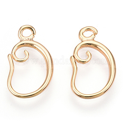 Латунные крючки для сережек&nbsp;X-KK-I649-05G-NF-1