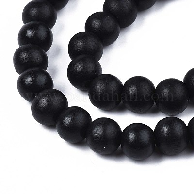 Расписные бусины из натурального дерева&nbsp;WOOD-S053-54A-1