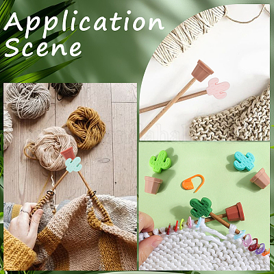 60 шт. пластиковый держатель для маркеров петель для вязания крючком&nbsp;TOOL-SC0001-65-1