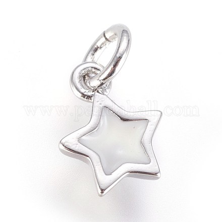 Эмаль латунные брелоки KK-G364-18P-01-1