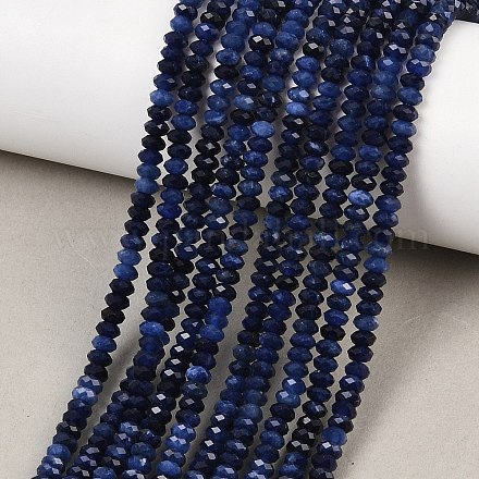 Природный содалит бисер нитей&nbsp;G-B175-A09-2x4mm-1