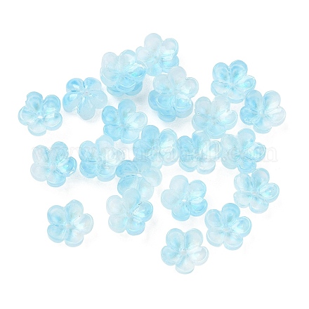 Окрашенные и нагретые стеклянные колпачки для бусин GLAA-C042-01E-1