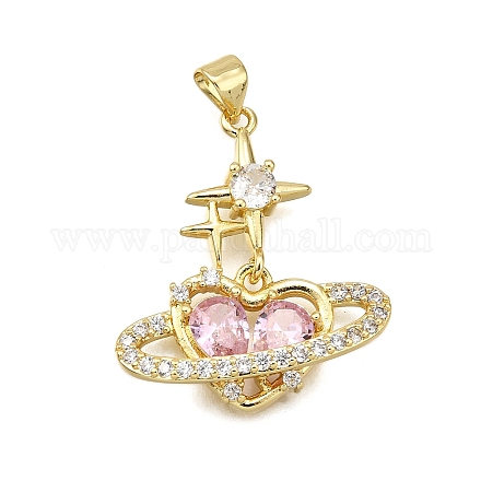Латунные микро проложить кубического циркония подвески KK-K401-02B-G-1