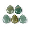 Natural Green Aventurine Pendants, Teardrop Charms, 23~23.5x17.5~18x8.5~9.5mm, Hole: 0.9~1mm