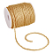 3-Ply Polyester Twisted Cord, Milan Cord for Home Decoration, Upholstery, Curtain Tieback, Pale Goldenrod, 3mm, about 32.81 Yards(30m)/Roll