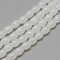 Baking Painted Glass Beads Strands, Oval, Imitation Jade, WhiteSmoke, 8~8.5x6~6.5mm, Hole: 1.5mm, about 96pcs/strand, 32.2 inch