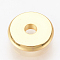 Brass Spacer Beads, Disc, Real 18K Gold Plated, 4x1.6mm, Hole: 1.5mm
