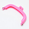 Plastic Purse Frame Handle for Bag Sewing Craft Tailor Sewer, Deep Pink, 50x85x12mm, Hole: 1.5mm
