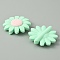 Sunflower Silicone Beads, Aquamarine, 39x10mm, Hole: 2.2mm