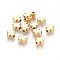 Alloy Beads, Cross, Lead Free & Nickel Free & Cadmium Free, Real 18K Gold Plated, Matte Gold Color, 8.5x8x3.5mm, Hole: 1.5mm