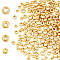 200Pcs 4 Styles Brass Spacer Beads, Long-Lasting Plated, Textured, Rondelle, Golden, 2.8~5x1.5~2mm, Hole: 1.2~1.8mm, 50pcs/style