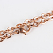 304 Stainless Steel Cable Chain for Necklace Making, with Lobster Claw Clasps, PVD Vacuum Plating, Rose Gold, 23.6 inch(59.9cm)