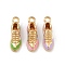 Alloy Enamel Pendants, Golden, Shoes, 17x5.5x7mm, Hole: 1.6mm