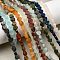 Natural & Synthetic Mixed Gemstone Beads Strands, Teardrop, Mixed Dyed and Undyed, 6x6x2.5mm, Hole: 0.5mm, about 71pcs/strand, 15.55~15.75''(39.5~40cm)