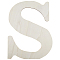 Letter Unfinished MDF Sheets, Letter S, 395x295x0.4mm