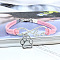 Infinity & Paw Print & Word Love Alloy with Suede Cord Charm Bracelets, Platinum, Pink, 6-3/4 inch(17cm)