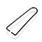 304 Stainless Steel Ice Pick Pinch Bails, Clips for Beads, Electrophoresis Black, 27x8x1mm, Pin: 1mm