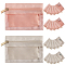 4 Sets 2 Colors Polyester Makeup Storage Zipper Bags, Clutch Bags with Visible Window for Women, Rectangle, Mixed Color, 8x12x0.2cm, 6pcs/set, 2 set/color