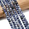 Gemstone Beads, Natural Blue Spot Jasper, Round, Cornflower Blue, 4mm, Hole: 0.8mm, about 87pcs/strand, 15 inch
