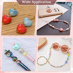 80 шт. 4-цветные непрозрачные акриловые бусины с УФ-покрытием&nbsp;OACR-PH0004-75