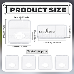 4шт пластиковый ящик для хранения монет&nbsp;AJEW-LP0003-11C