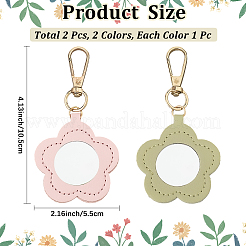 Вырезанная полая 2шт 2 цвета искусственная кожа подвесные украшения&nbsp;HJEW-CL0001-04B