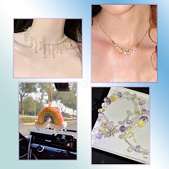 80шт 8 стиля прозрачные стеклянные бусины&nbsp;EGLA-GA0001-30