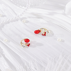 1 пара серег-гвоздиков из цинкового сплава с прозрачным кубическим цирконием в форме цветка&nbsp;EJEW-LP0007-094A