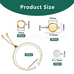 10 шт. 304 нержавеющая сталь слайдер кабель цепь слайдер браслет изготовление&nbsp;DIY-DC00002