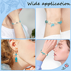 80 шт. 8 стиля синтетических бирюзовых&nbsp;G-FP0001-06