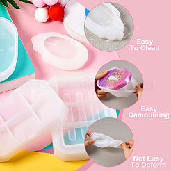 4шт 4 стильных силиконовых форм для мыльницы&nbsp;DIY-CW0001-27