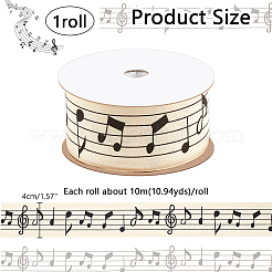 Ленты с принтом из хлопка длиной 10 м.&nbsp;DIY-WH0580-02C