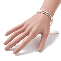 Ожерелья из натурального культивированного пресноводного жемчуга и рисовых бусин&nbsp;NJEW-JN05688