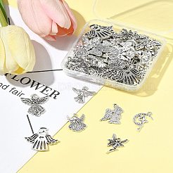 80 шт. луна из сплава в тибетском стиле с подвесками в виде фей&nbsp;TIBEP-FA0001-RS