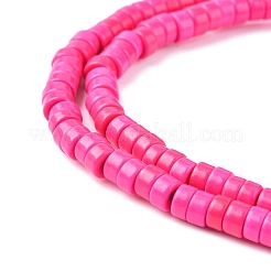 Синтетических нитей бирюзовые бусы&nbsp;X-TURQ-G110-4x2mm-04