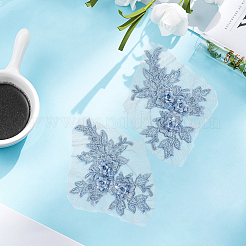 Вышивка в форме цветка из полиэстера&nbsp;DIY-WH20032-60B