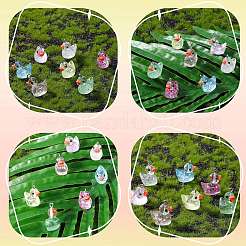 60шт 12 цвета прозрачные подвески из смолы&nbsp;RESI-SZ0003-37