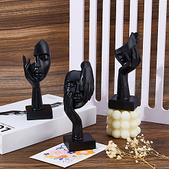 3 шт. 3 стиля смоляных абстрактных украшений для лица&nbsp;AJEW-WH0270-620A