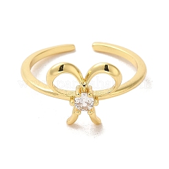 Кольца-солитеры из латуни с кубическим цирконием&nbsp;RJEW-R141-05G