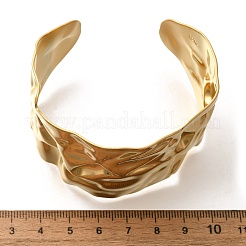 Текстурированные браслеты-манжеты из нержавеющей стали 304 для женщин&nbsp;STAS-Z108-09G-02